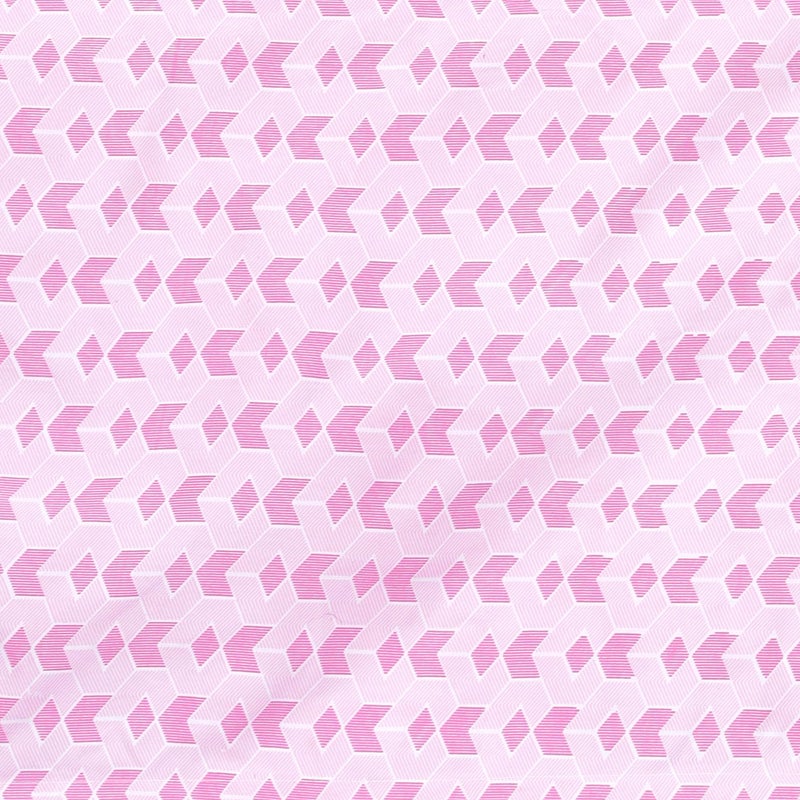Skyla Bedsheet for Double Size Bed | 186 TC | Pink & Blue Geometrical | Printed | 1 Piece Cotton bedsheet for Double Size Bed with 2 Pillow Covers (228 x 254 cm) Perfect for Home Decor & Gifting - Image 4