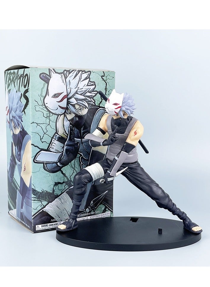 Naruto Shippuden Collectible Figure: ANBU Kakashi - Ninja Stride Battle Pose, PVC Model Display, Boxed Figure, Height 17cm - Image 1