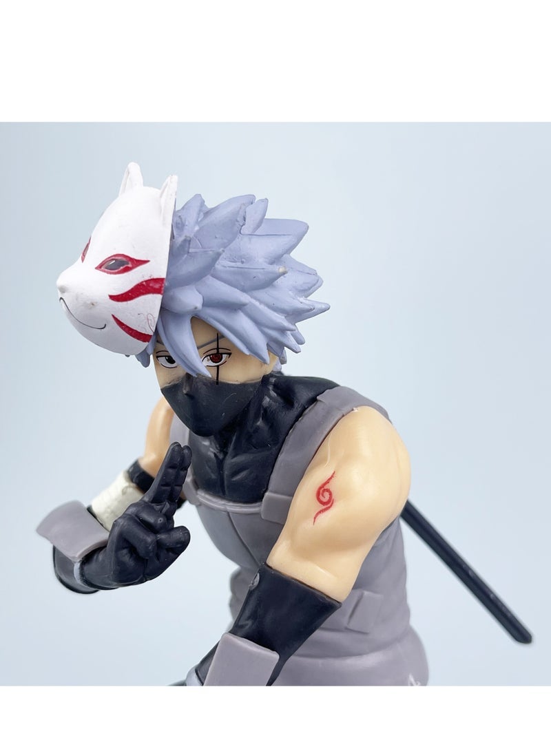 Naruto Shippuden Collectible Figure: ANBU Kakashi - Ninja Stride Battle Pose, PVC Model Display, Boxed Figure, Height 17cm - Image 2
