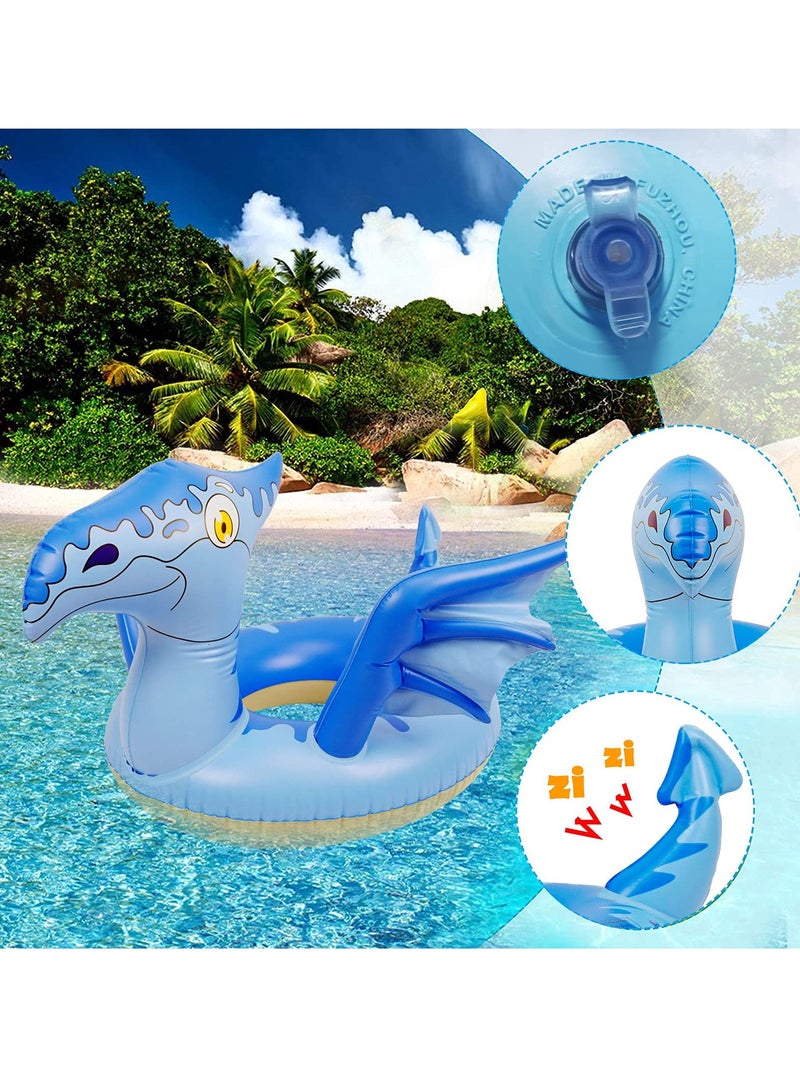 KASTWAVE Swim Rings for Adults & Kids, Dinosaur Swimming Pool Rings for Kids, Floaties Inflatable Toy Fun Party Swimming Pool Floats with a Zizi Sound Learn to Swim Water Pool Foats - Image 4