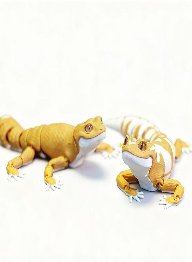 CASOME 3D Printed Leopard Gecko Figurine, Movable Lizard Sculpture for Home Decor, Realistic Reptile Collectible Desk Ornament, Articulated Gecko Model for Reptile Lovers and Collectors - Image 5