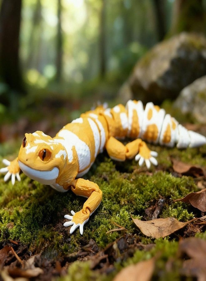 CASOME 3D Printed Leopard Gecko Figurine, Movable Lizard Sculpture for Home Decor, Realistic Reptile Collectible Desk Ornament, Articulated Gecko Model for Reptile Lovers and Collectors - Image 4