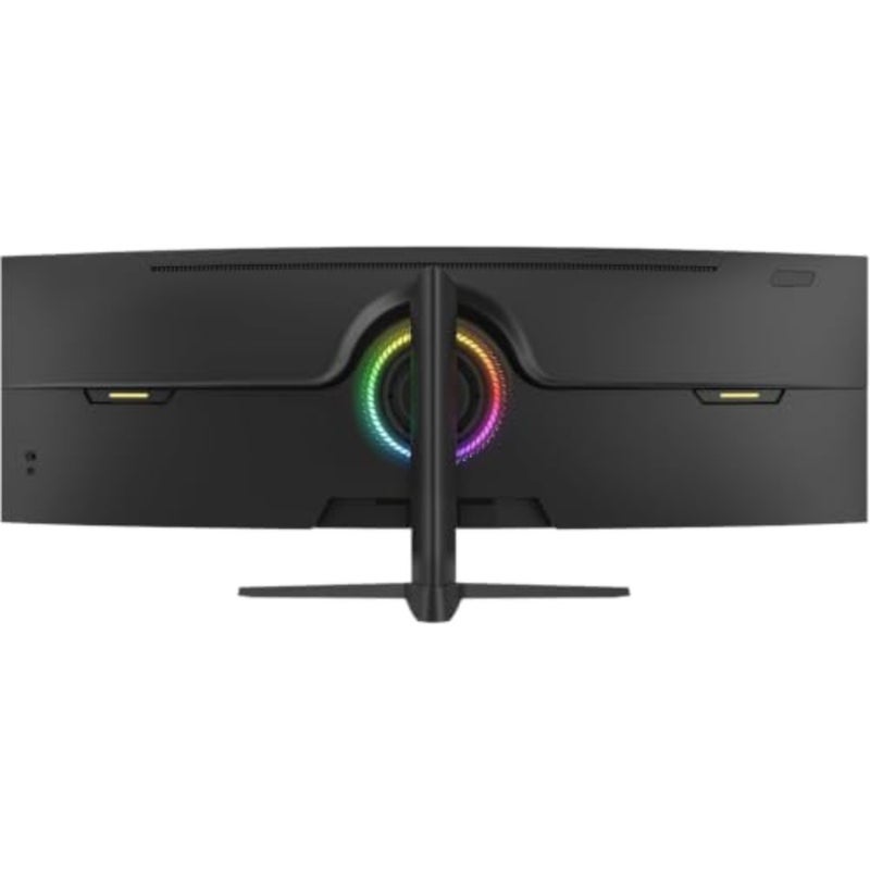 شاشة ألعاب منحنية 49 بوصة، شاشة DQHD 5120x1440 فائقة العرض، شاشة كمبيوتر 165 هرتز 1 مللي ثانية VA، شاشة منحنية 1500R مع HDMI x2، منفذ DisplayPort، Type-C، محور USB، مكبرات صوت، حامل قابل للتعديل - Image 2