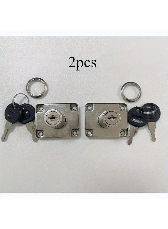 2pcs Thickened Slant Tongue Automatic Drawer Locks Self Closing Cabinet Door Locks - Image 1