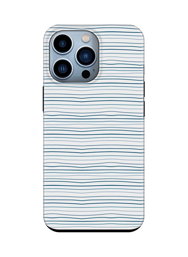 Tough Pro Series Case for Apple iPhone 14 Pro Dual Layer hybrid PC & TPU Customized Mobile Cover Shield with inner TPU protection Matte Finish - Shaky Lines