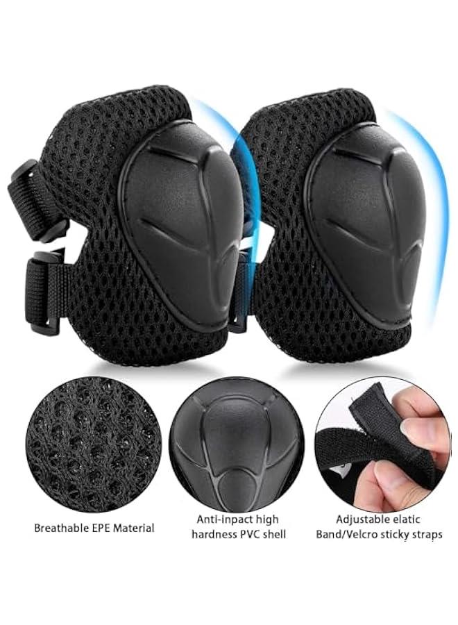 هوكور مجموعة خوذة دراجة للاطفال من بلورفوكس، وسادات للركبة ولوح التزلج، مجموعة معدات واقية قابلة للتعديل للبنات والاطفال من 3-10 خوذة، وسادات كوع وواقيات معصم للرياضة وركوب الدراجات والتزلج على الجليد - Image 4