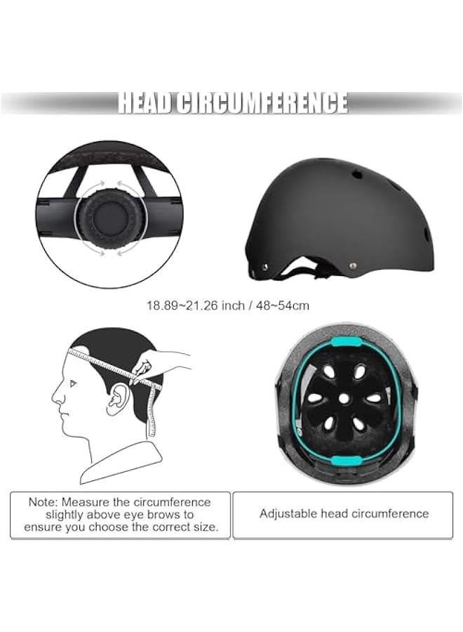 هوكور مجموعة خوذة دراجة للاطفال من بلورفوكس، وسادات للركبة ولوح التزلج، مجموعة معدات واقية قابلة للتعديل للبنات والاطفال من 3-10 خوذة، وسادات كوع وواقيات معصم للرياضة وركوب الدراجات والتزلج على الجليد - Image 5