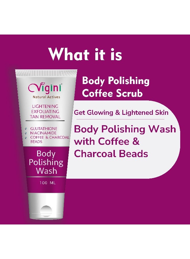 Vigini Exfoliating Coffee Scrub Body Wash for Men and Women - Image 2