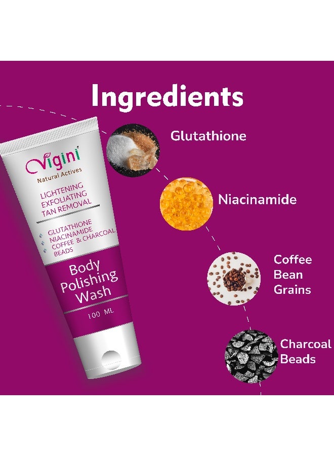 Vigini Exfoliating Coffee Scrub Body Wash for Men and Women - Image 3