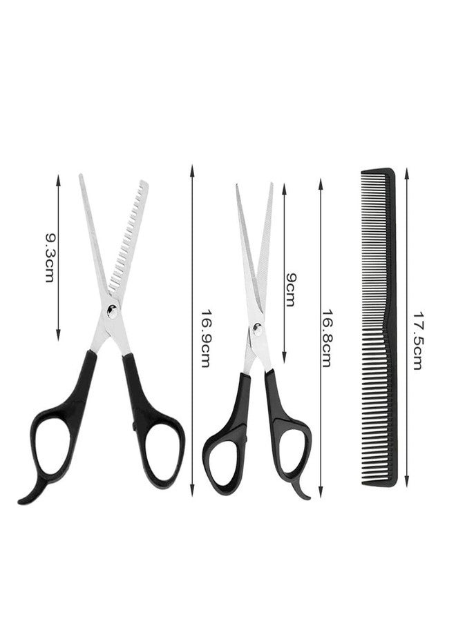 Hot Hairs Stainless Steel Professional Pet Grooming Scissors Kit Set for Dog Cat Grooming Thinning Shears and Comb for Long Short Hair for Dog Cat 3 pcs - Image 2