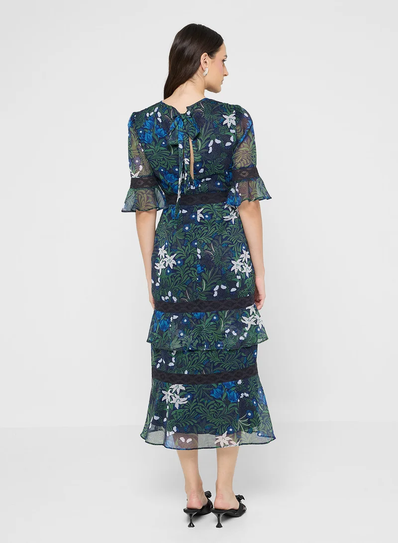 هوب اند ايفي Lace Detail Maxi dress-The William Morris Society