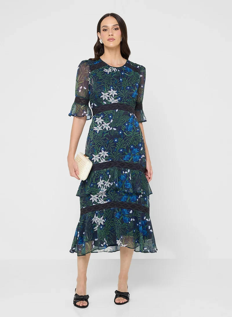 هوب اند ايفي Lace Detail Maxi dress-The William Morris Society