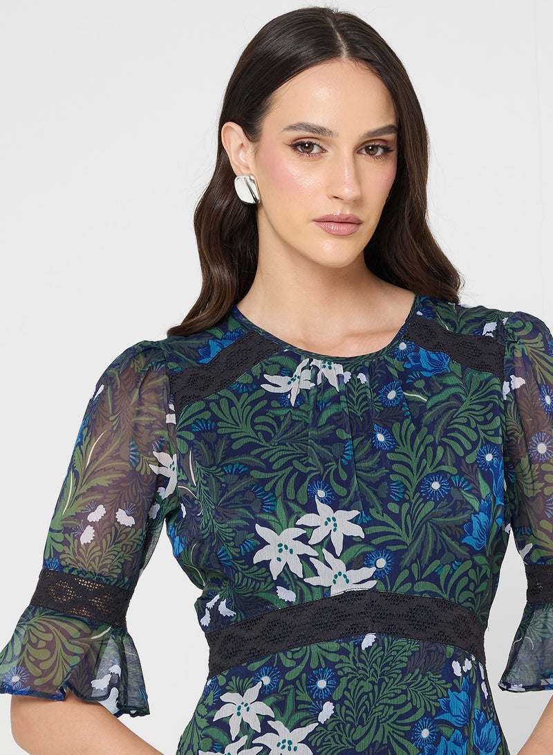 Hope & Ivy Lace Detail Maxi dress-The William Morris Society - Image 3