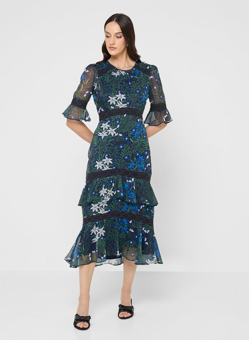 Hope & Ivy Lace Detail Maxi dress-The William Morris Society - Image 4