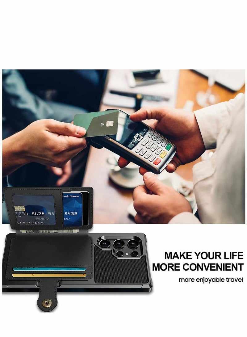 Y&D Case for Samsung S22 Ultra Wallet Shock-Resistant Soft TPU Hard PC Double Layers Protection Galaxy 6.8 inch - Image 3