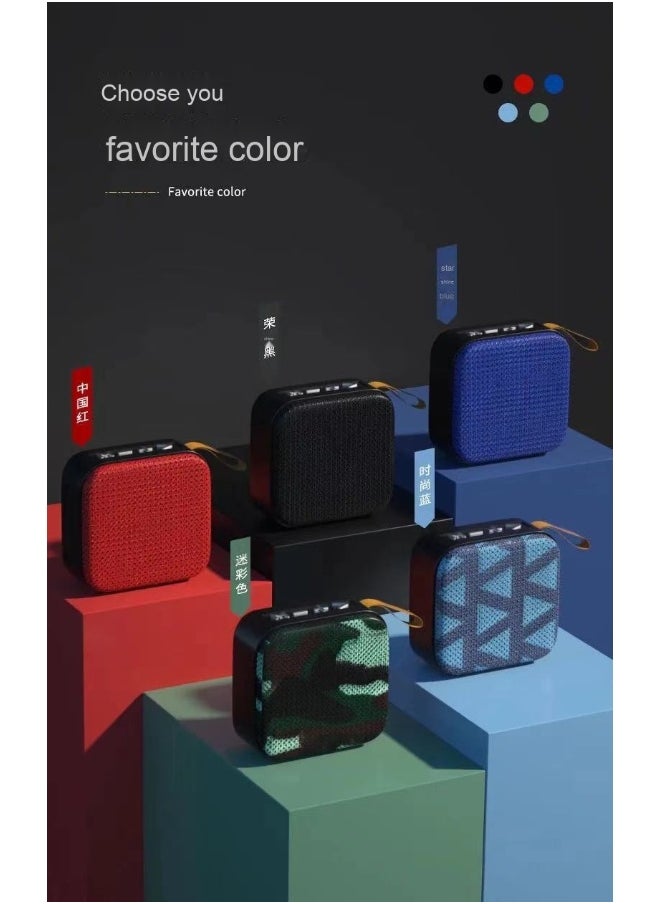 NIBEMINENT - T5 Bluetooth Small Speaker Subwoofer Outdoor Portable Wireless Speaker Home Desktop Fabric Mini Speaker - Image 1