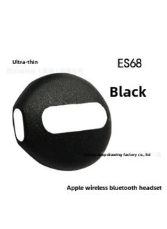 For Airpods Headphone Covers TWS Huawei Xiaomi Rammer Silicone Earbuds Earbuds Ear Cap Apple Second Generation Headset-Color:Black (ultra-thin)-Model:ES32  ES62  ES68
