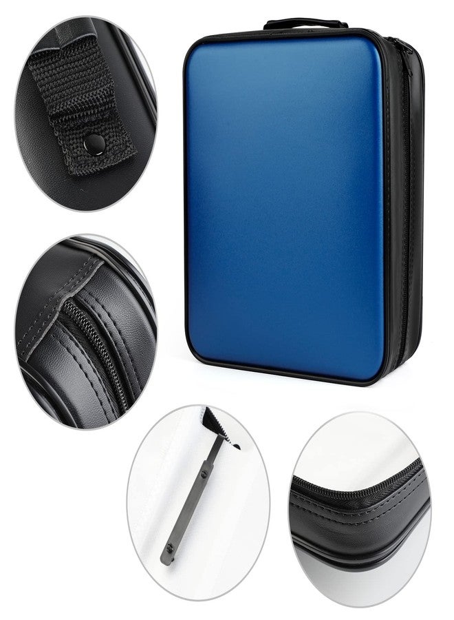 TIMCORR CD Case DVD Storage Case: 432 Capacity Hard Plastic DVD Case Holder Organizer Portable CD Wallet Binder Disc Holder Folder Blu Ray Album Sleeves for Car Home Travel | Audio Music (Blue) - Image 4