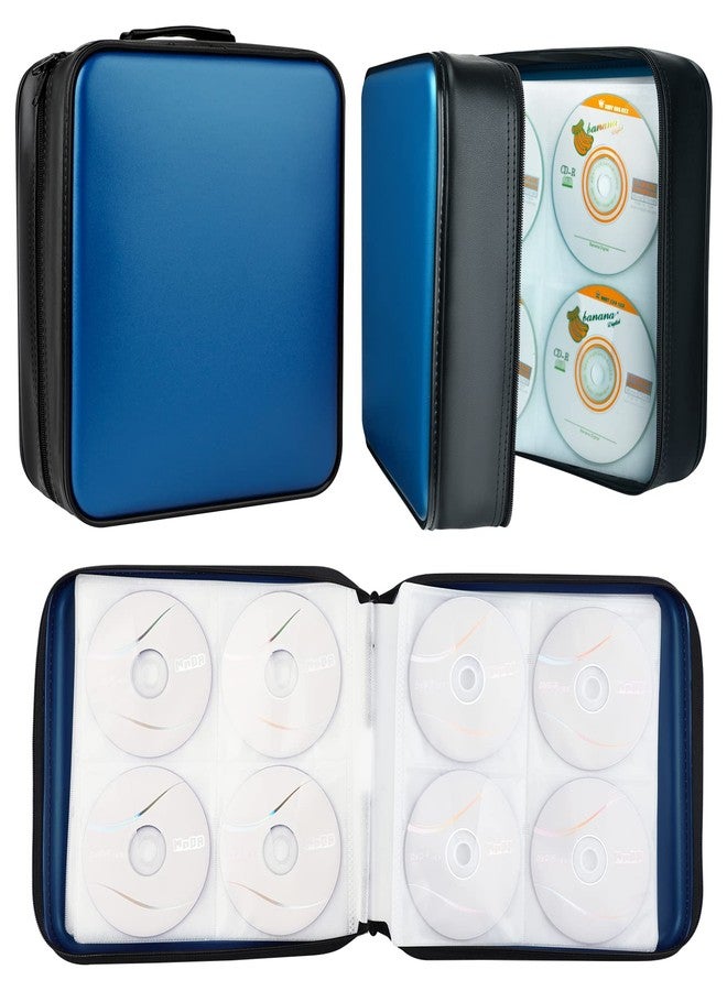 TIMCORR CD Case DVD Storage Case: 432 Capacity Hard Plastic DVD Case Holder Organizer Portable CD Wallet Binder Disc Holder Folder Blu Ray Album Sleeves for Car Home Travel | Audio Music (Blue) - Image 5