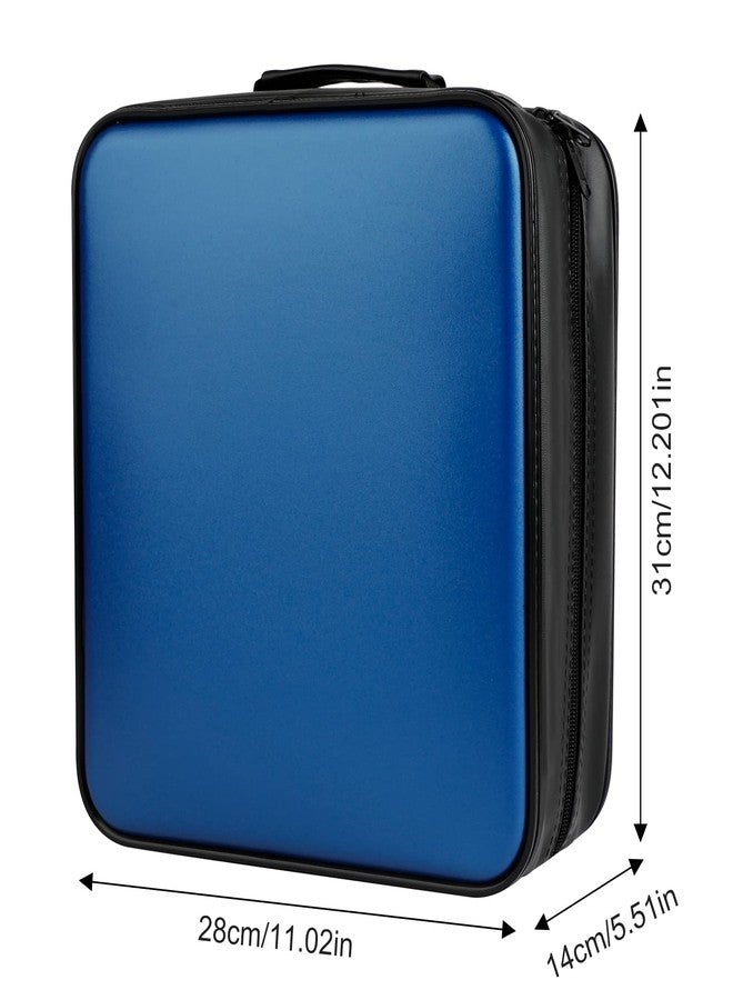 TIMCORR CD Case DVD Storage Case: 432 Capacity Hard Plastic DVD Case Holder Organizer Portable CD Wallet Binder Disc Holder Folder Blu Ray Album Sleeves for Car Home Travel | Audio Music (Blue) - Image 3