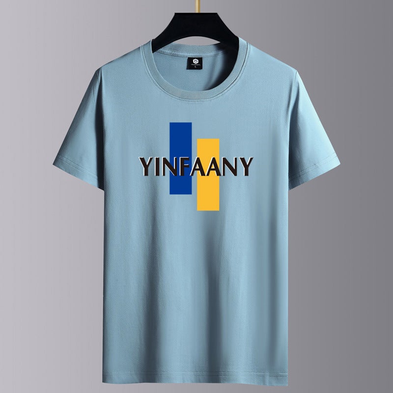Solid Color Short-sleeved T-shirt Men's Summer Thin Loose Half-sleeved T-shirt Fashionable Round Neck Base Shirt All-match Casual Top - Image 5
