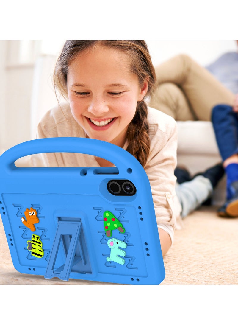 general Kids Case Compatible with Honor Pad X8a / X9 11 Inch 2024, EVA Silicone Shockproof Handle Kids Friendly Cover with Foldable Stand Cover with Pen Slot - Image 2