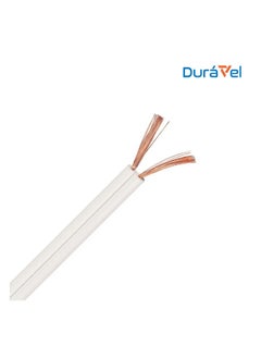 Duravel Duravel Electrical Cable Wire, 2-Core Copper, White PVC Insulated Twin Flexible Copper Cable for Extension Power Wire Home Small Electrical Wiring (WHITE-0.75MM, 5 METER)  - Image 2