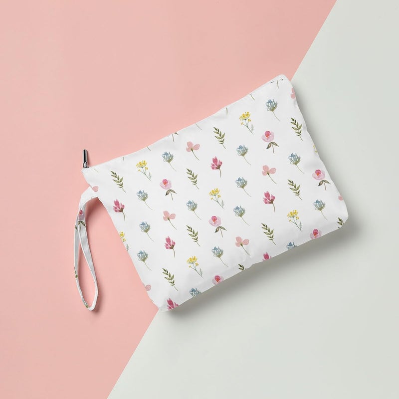 Fokongna Wet Bag Wet Dry Bag Makeup Bag Toiletry Bag Waterproof Large Capacity Travel Cosmetic Bag Zipper Pouch for Women Girls Mo Wife Sister Friends Baby Diaper Bag Bee Wildflower Sunflower - Image 5