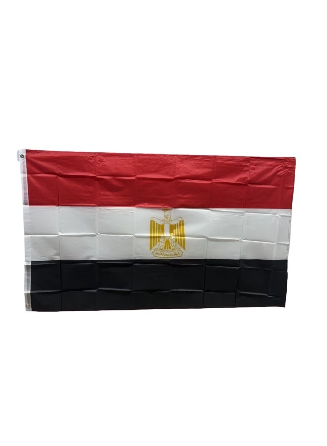 عاصفة علم مصر من Stormflag بمقاس 90x150 سم (3x5 قدم) مصنوع من البوليستر 100٪ مع حلقات نحاسية - Image 1