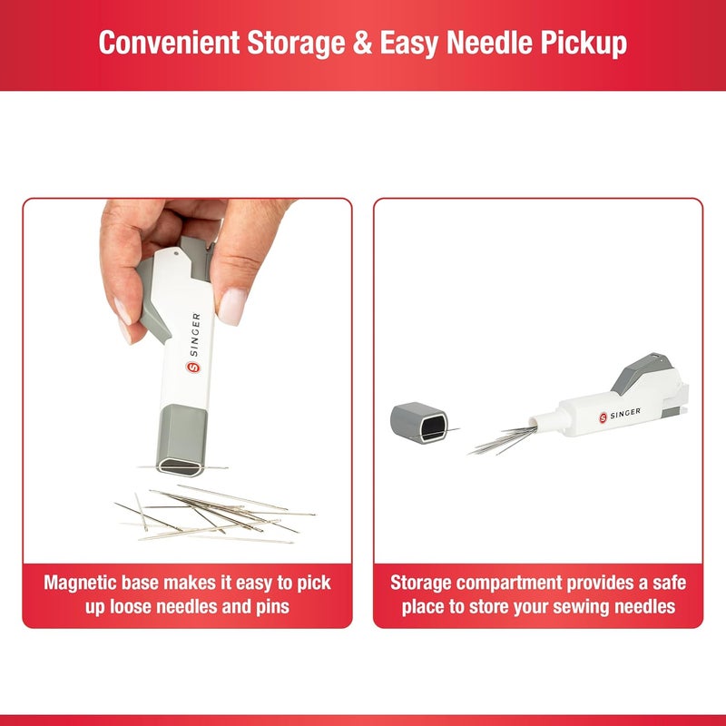 SINGER Needle Threader Assistant - Automatic Hand Sewing Needle Threader - Image 3