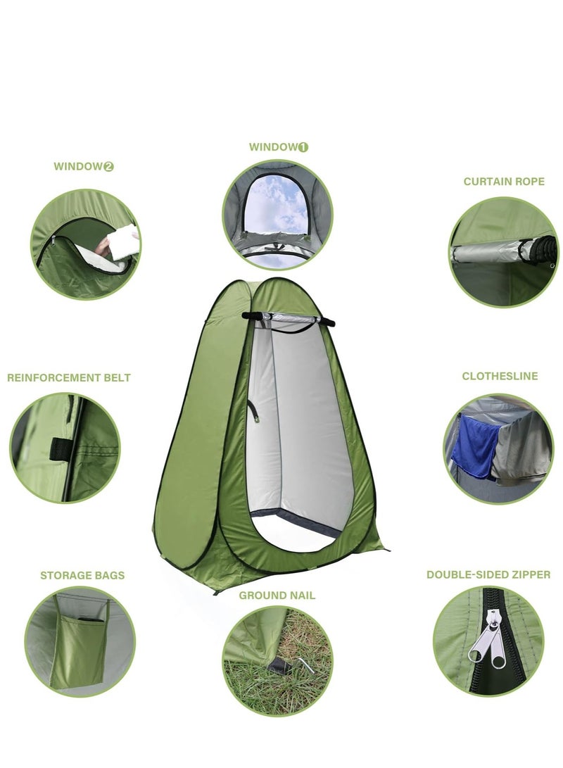 Generic Pop Up Privacy Tent Shower Tent Portable Outdoor Camping Bathroom Toilet Tent Changing Dressing Room Privacy Shelters Room for Hiking and Beach Sun Shelter Picnic Fishing– UPF40+ Waterproof - Image 4