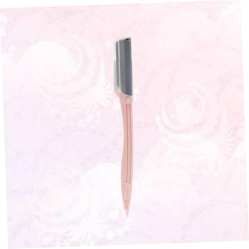 Portable Eyebrow Razor Stainless Steel Trimmer Set Easy Control 3Pcs Pink - Image 4