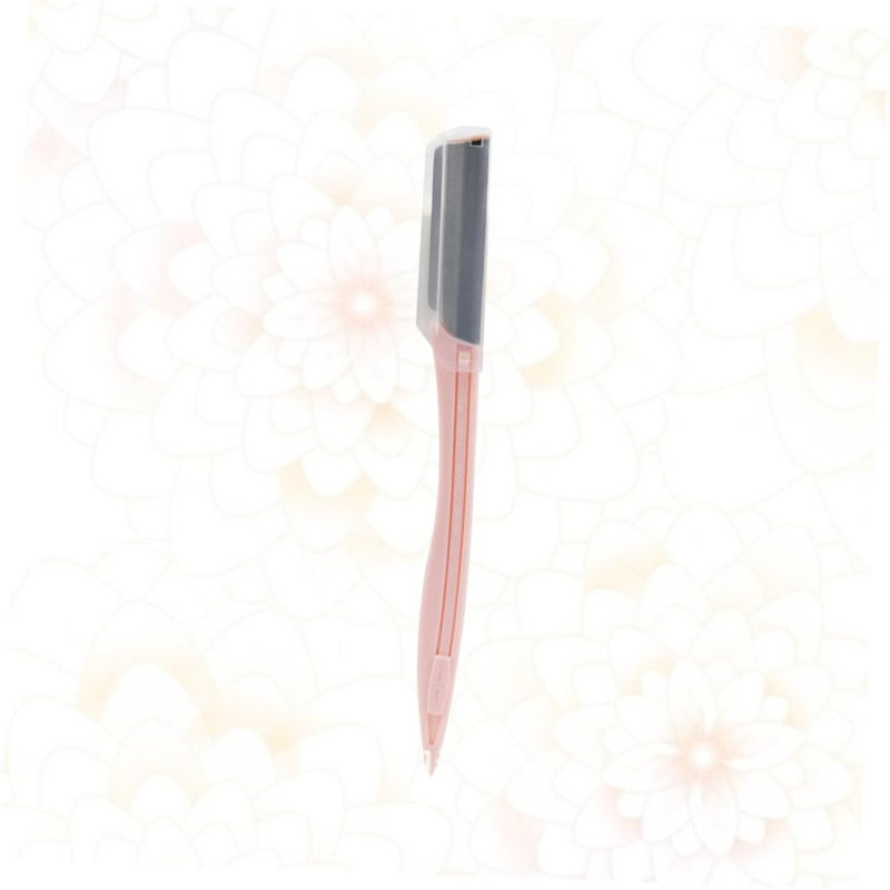 Portable Eyebrow Razor Stainless Steel Trimmer Set Easy Control 3Pcs Pink - Image 3
