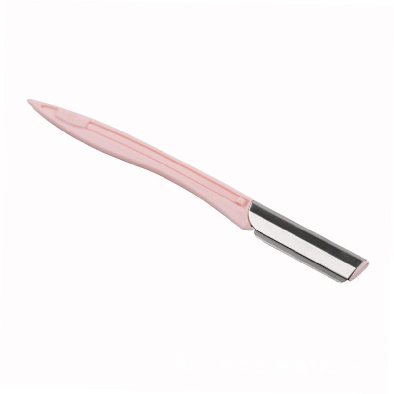 Portable Eyebrow Razor Stainless Steel Trimmer Set Easy Control 3Pcs Pink - Image 2