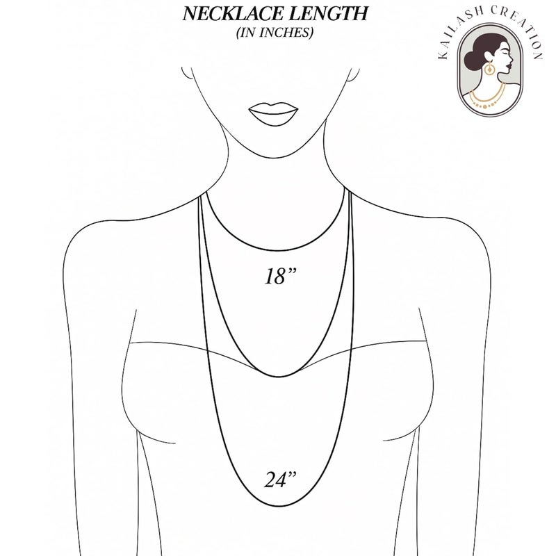 Kailash Creation 22 K Gold Plated Gold Plated Mangalsutra Chain for women stylish – 18 Inch and 24 inches Black Beads Without Pendant For Women Brass Mangalsutra with lobster lock and S-Hook Clasp - Image 4
