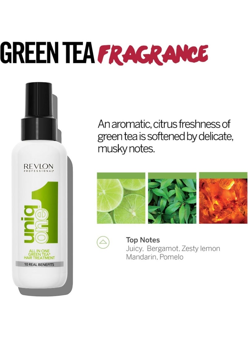 ريفلون ليفون بروفيشنال يونيك ون - علاج الشعر المتعدد الفوائد الكل في واحد (10 فوائد) - رائحة الشاي الأخضر - صُنع في إسبانيا - 150 مل - Image 4