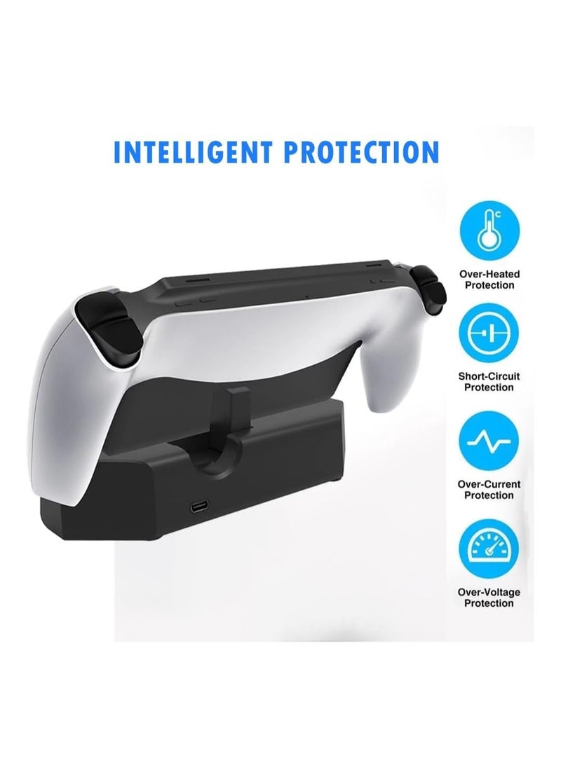 KJH - For PS Portal Charging Dock for Playstation Portal Remote Player, Charger Station for PS Portal 5 Handheld Console Charging Organizer Holder Charging Stand, with Magnetic Type-C Adapter - Image 1