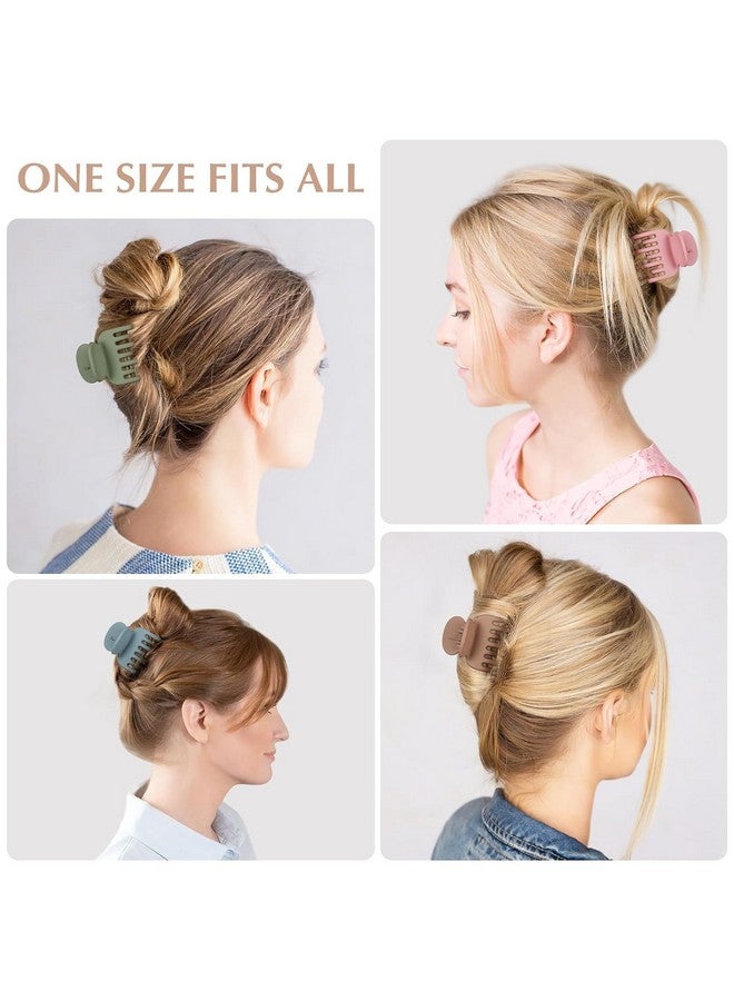 Plenteous Medium Hair Clips For Thin Fine Hair, 1.5 Small Claw Hair Clips For Women And Girls, Matte Double Row Jaw Clip Non Slip Hair Claw - Multicolor. (12) - Image 4