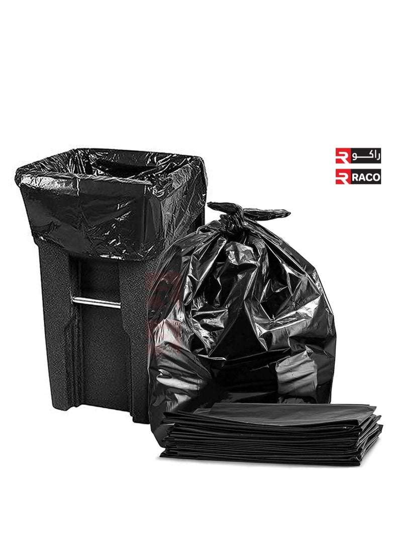 RACO RACO Garbage Bags Plastics,Trash Can Bags Large Heavy Duty Home Kitchen Lawn Outdoor Bin Liners Black Plastic Bags (PACK OF 10)  - Image 2