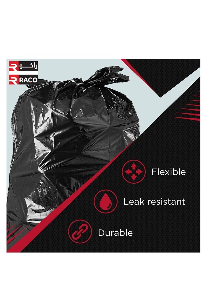 RACO RACO Garbage Bags Plastics,Trash Can Bags Large Heavy Duty Home Kitchen Lawn Outdoor Bin Liners Black Plastic Bags (PACK OF 10)  - Image 5