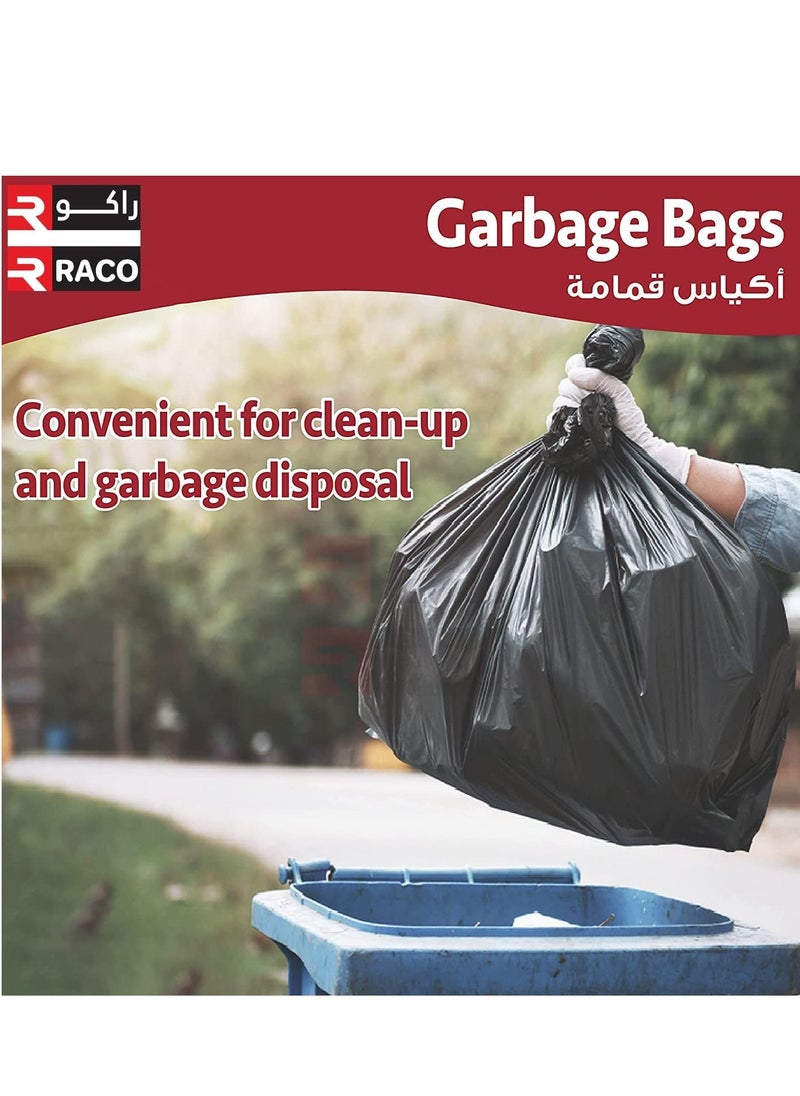 RACO RACO Garbage Bags Plastics,Trash Can Bags Large Heavy Duty Home Kitchen Lawn Outdoor Bin Liners Black Plastic Bags (PACK OF 10)  - Image 4