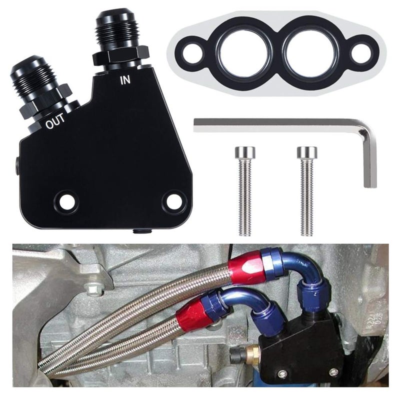 طقم محول مبرد زيت المحرك مناسب لـ GM LS LS1 LS2 LS3 LS6 LS7 LS9 20052019 كورفيت 5Pack