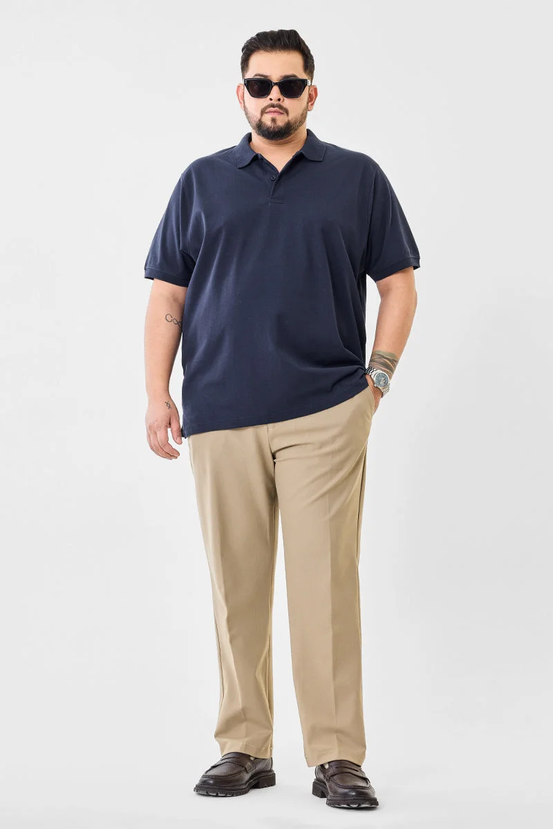 SNITCH Regular Fit Plus Size Stretch Trousers