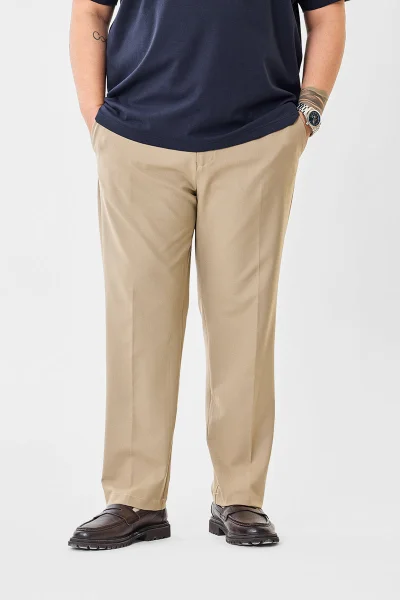 SNITCH Regular Fit Plus Size Stretch Trousers