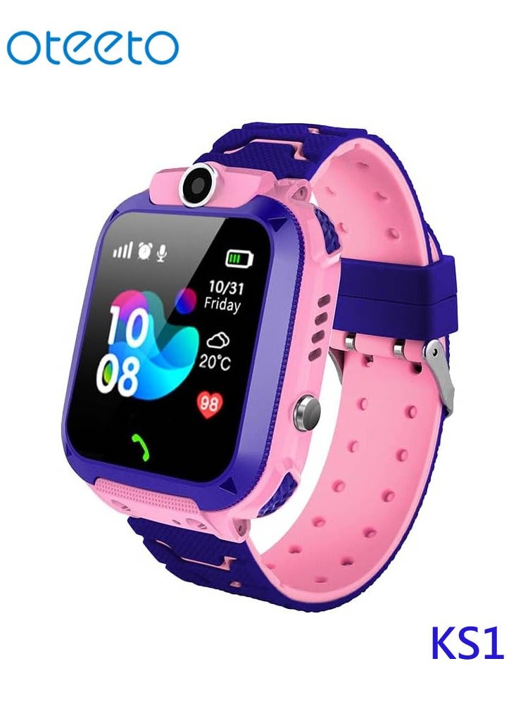 Oteeto Oteeto Kids Smart Watch K81 with Camera Built in Games and GPS Tracker Pink  - Image 1