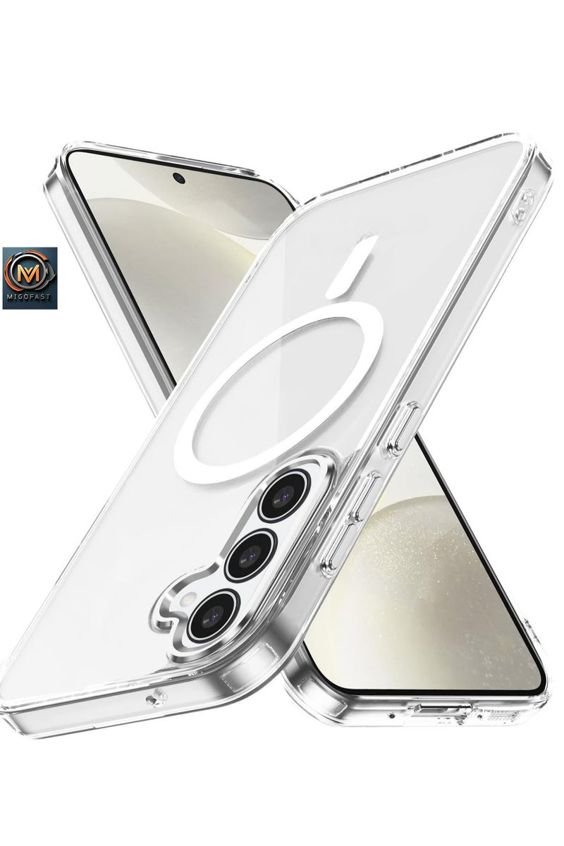 MIGOFAST Samsung Galaxy A55 5G MagSafe Hybrid Clear Case Compatible with Samsung Galaxy A55 5G  Compatible with MagSafe, PC with TPU Hybrid Technology for Galaxy A55 - Image 1
