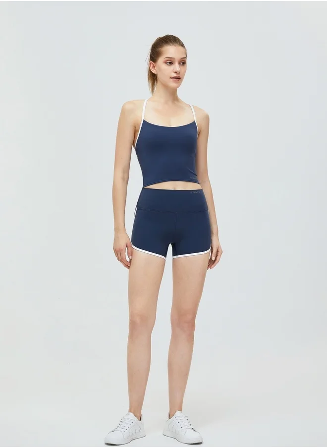 KAWN.YOGA Womens Athletic Strap Sleeves with Square Neckline