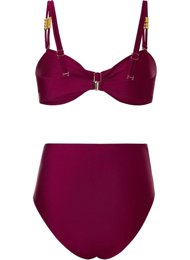 Y&D Women's One Piece Swimsuit with Cover up Set Beach Wrap Skirt Retro Bikini Set Two Piece Bathing Suit with Cover up - Image 3