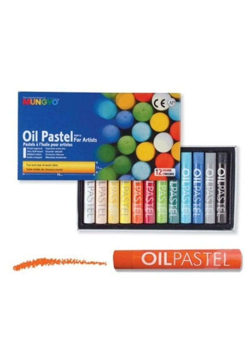 Mungyo 12 Color Oil Pastel Set - Image 1