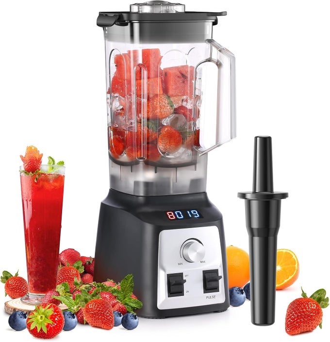 BLENDER SMOOTHIE MAKER 2000W POWERFUL BLENDER FOR KITCHEN WITH 2L BPAFREE TRITAN CONTAINER 8 SHARP BLADES WITH 30000 RPM HIGHSPEED JUG BLENDER PROFESSIONAL SMOOTHIE MAKER FOR ICENUT